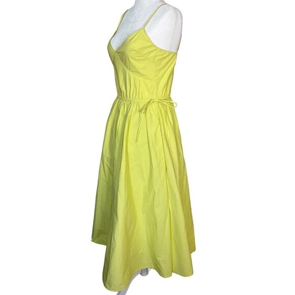 Jason Wu V-Neck Spaghetti-Strap Maxi Dress in Yellow 0 Womens A-line Cotton - Picture 7 of 16